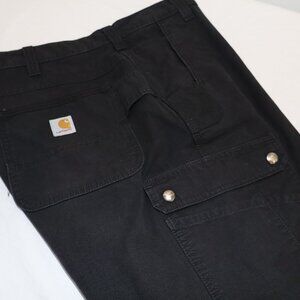 Carhartt Mens Relaxed Straight Ripstop Double-Front Cargo Pant Size 40x32 Black